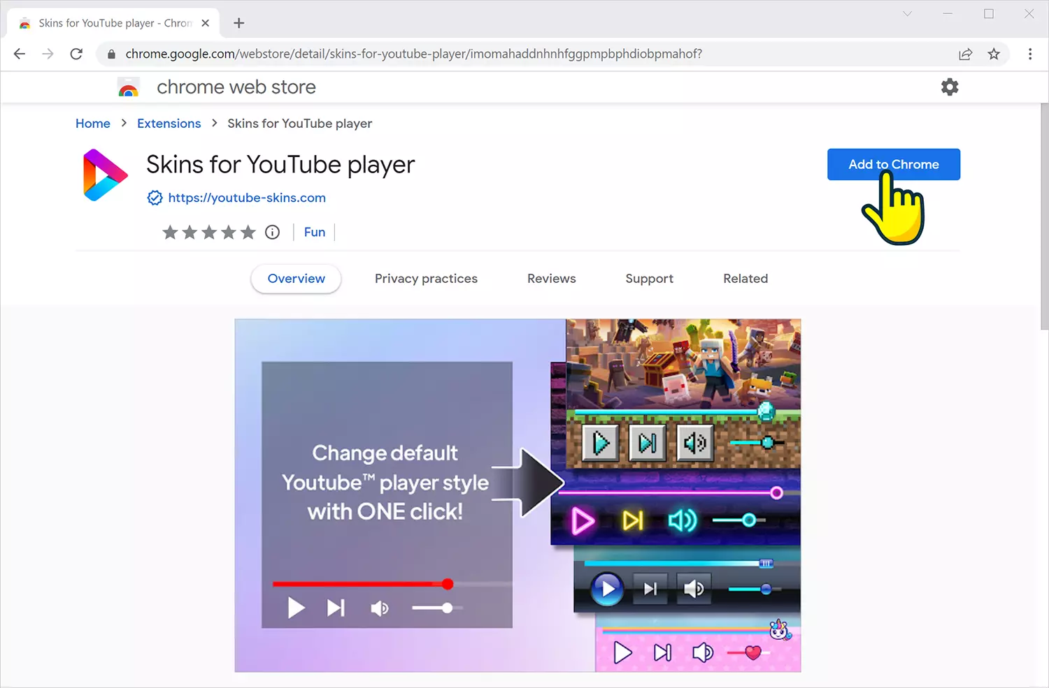 Install button